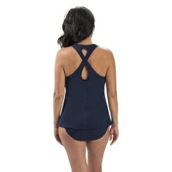 Swimsuits Womens Dolfin® Aquashape Solid Twist Back Tankini Swim Top -Franco Sarto shop 05164d10 9d01 4823 a08c 792ede6b5c45