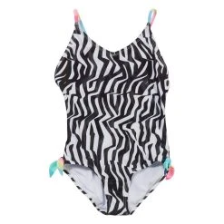 Swimsuits Girls (7-16) Shelloha Optic Zebra One Piece Strappy Swimsuit