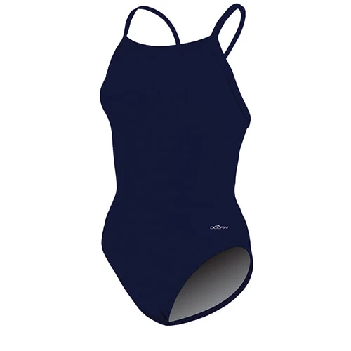 Swimsuits Womens Dolfin® Team Solid V2 Back One Piece Swimsuit - Navy 3 Swimsuits Womens Dolfin® Team Solid V2 Back One Piece Swimsuit - Navy