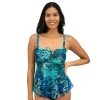 Swimsuits Womens Del Raya Mesh Overlay Grommet Animal Tankini Swim Top -Franco Sarto shop 20b7528c 2745 4825 91dc b4b5ece8c1c3