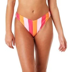 Swimsuits Forever 21 Striped Rib Hipster High Leg Swim Bottom