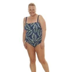 Swimsuits Plus Size Calypso Cove Square Neck One Piece Swimsuit