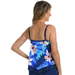 Swimsuits Womens Maxine Aloha Orchard Flutter Tankini Swim Top -Franco Sarto shop 388053a4 1b86 4f9d 806b 3dbcadd8e465