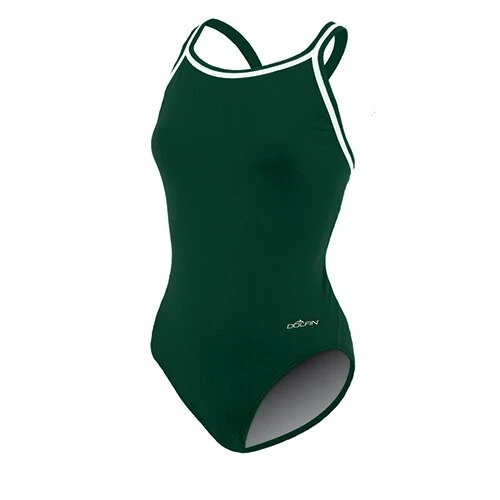 Swimsuits Womens Dolfin® Team Solid DBX Back One Piece Swimsuit - Forest 3 Swimsuits Womens Dolfin® Team Solid DBX Back One Piece Swimsuit - Forest