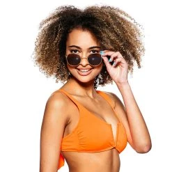 Swimsuits Juniors California Sunshine V-Wire Swim Top - Orange