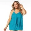 Swimsuits Plus Size Beach House Kerry Underwire Mesh Tankini Swim Top -Franco Sarto shop 6731921a 46cf 4516 ae71 3b9b50de8d3a
