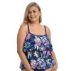 Swimsuits Plus Size Maxine Tulum Tiki Floral Tier Tankini Swim Top -Franco Sarto shop 6ec1a054 de16 42b4 976c 97494c0bbb67