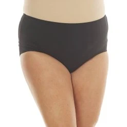 Swimsuits Plus Size Cazimi Solid Rollover Hi Waist Swim Bottoms