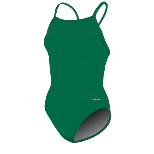Swimsuits Womens Dolfin® Team Solid V2 Back One Piece Swimsuit - Green 3 Swimsuits Womens Dolfin® Team Solid V2 Back One Piece Swimsuit - Green