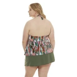 Swimsuits Plus Size Cazimi Halter Ruffle Tankini Swim Top -Franco Sarto shop 9659d102 44a7 416d b0d7 cc2ed2b22de2