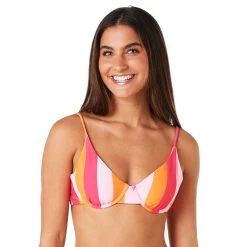 Swimsuits Juniors Forever 21 Striped Basic Underwire Rib Bikinis Swim Top
