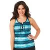 Swimsuits Women Free Country Stripe Tie Dye Lace Up Tankini Swim Top -Franco Sarto shop a145d3a9 a871 4558 a432 8c61b586aaf9