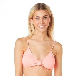 Swimsuits Juniors Forever 21 Rib Knit Front Knot Tie Bralette Swim Top