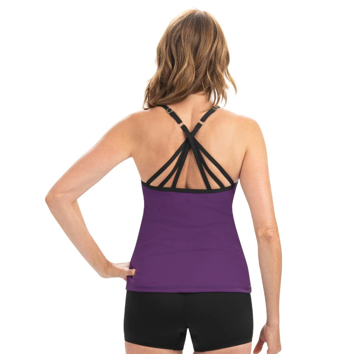 Swimsuits Womens Dolfin® Aquashape Solid Triple Crossback Tankini Swim Top 9 Swimsuits Womens Dolfin® Aquashape Solid Triple Crossback Tankini Swim Top - Image 7