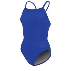 Swimsuits Womens Dolfin® Team Solid V2 Back One Piece Swimsuit - Royal