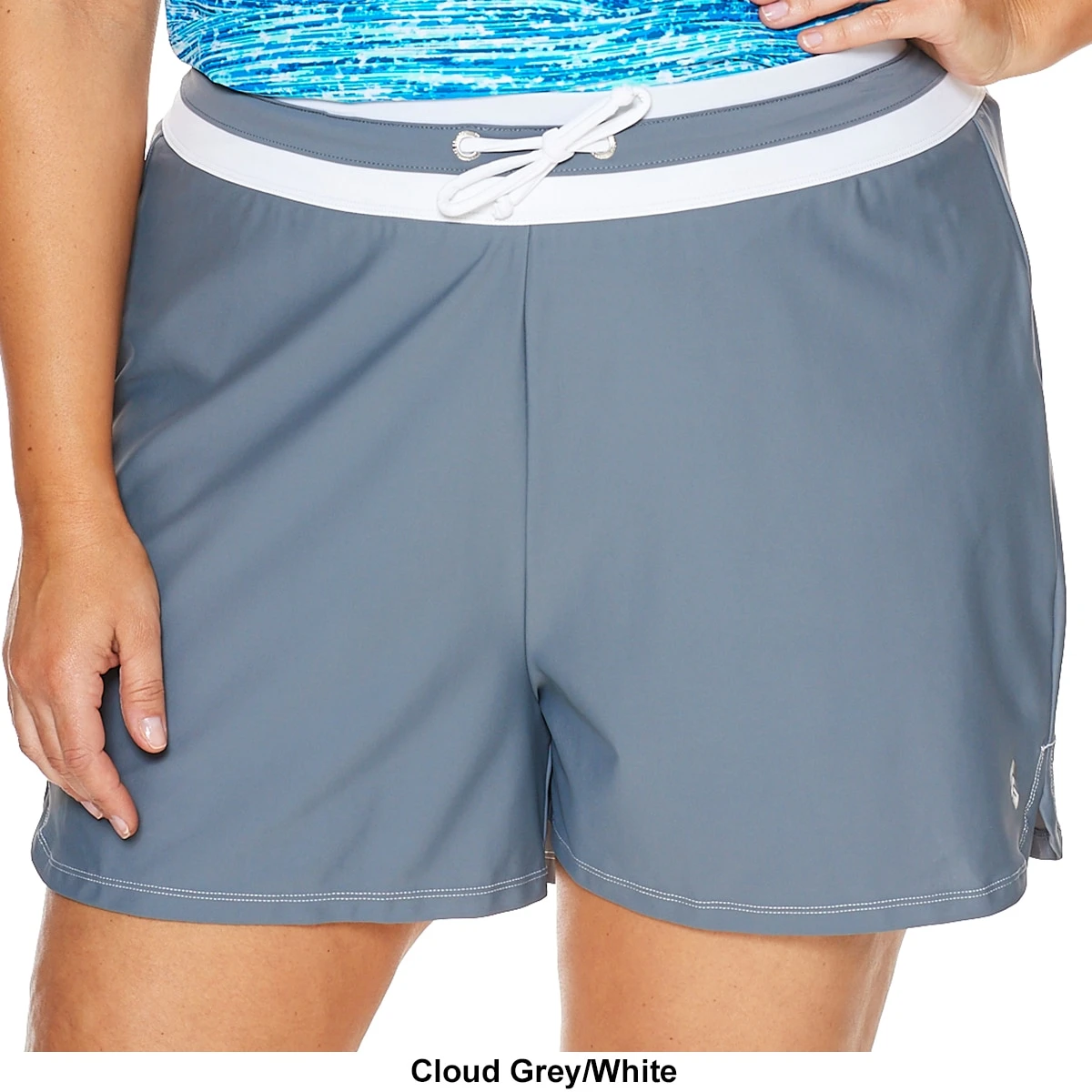 Swimsuits Plus Size Free Country Drawstring Swim Shorts With Contrast Brief 5 Swimsuits Plus Size Free Country Drawstring Swim Shorts With Contrast Brief - Image 3