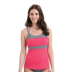 Swimsuits Womens Dolfin® Aquashape T-Strap Tankini Swim Top