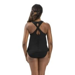 Swimsuits Womens Dolfin® Aquashape Solid Twist Back Tankini Swim Top -Franco Sarto shop c87c85ca 92b7 41a4 9cca ff677b6d5e2f