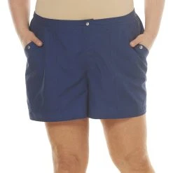 Swimsuits Plus Size Cazimi Solid Elastic Waistband Board Swim Shorts