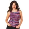 Swimsuits Women Free Country Crochet Stripe Full Side Tankini Swim Top -Franco Sarto shop d3205f03 b9ee 4b45 ae45 b37849a04905