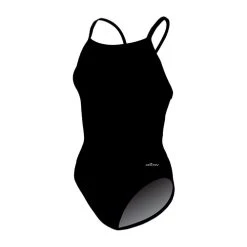 Swimsuits Womens Dolfin® Team Solid V2 Back One Piece Swimsuit - Black
