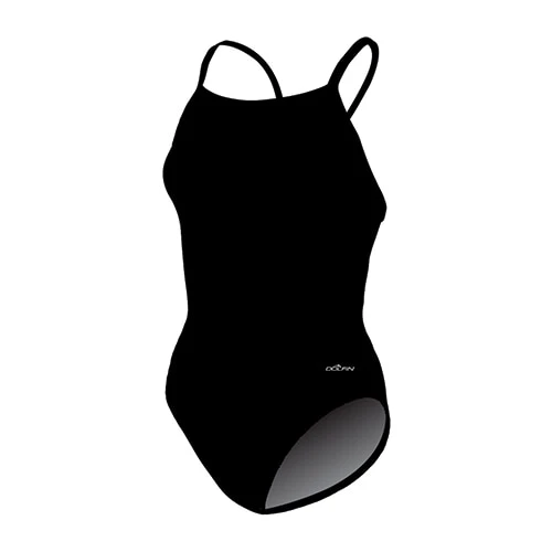 Swimsuits Womens Dolfin® Team Solid V2 Back One Piece Swimsuit - Black 3 Swimsuits Womens Dolfin® Team Solid V2 Back One Piece Swimsuit - Black