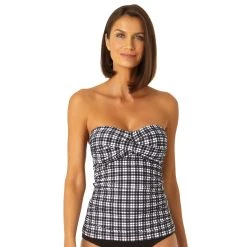 Swimsuits Womens Anne Cole Twist Front Shirred Bandeau Swim Top -Franco Sarto shop f975db7a 8956 4b22 9219 064d1445f5e2